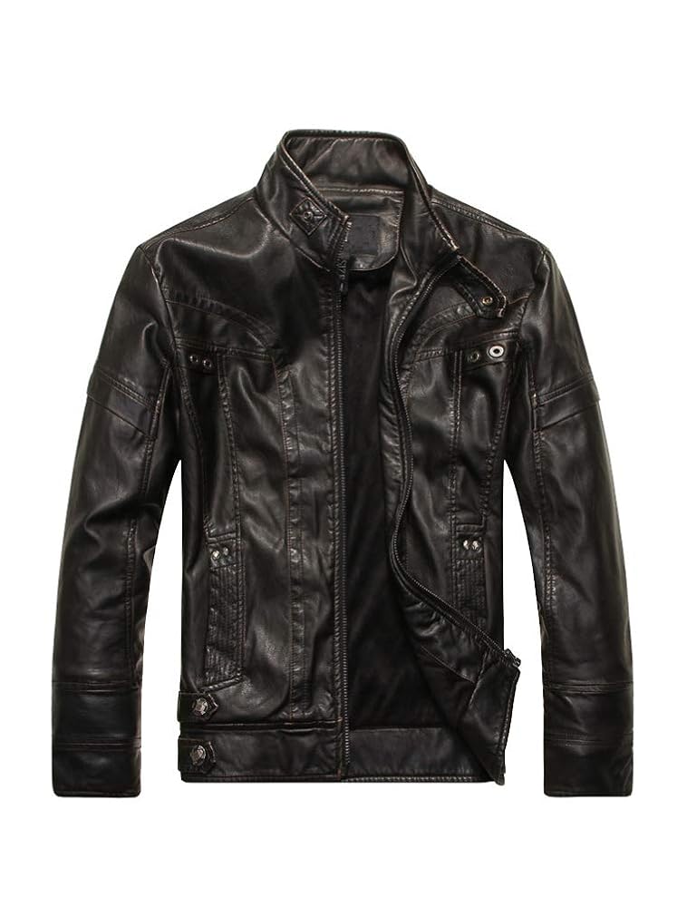 ジャケット・アウター vintage like fake leather jacket Vintage Squeeze Womens Faux Leather Button Up Jacket Size L